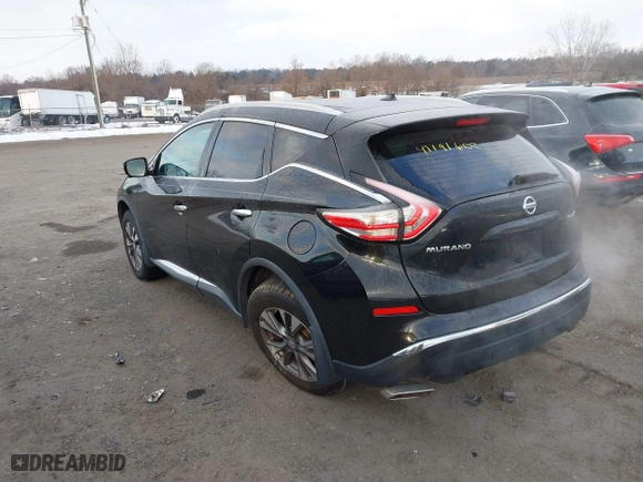 2015 Nissan Murano S with VIN 5N1AZ2MHXFN219500, listed as a IAAI auction lot 41191602 with 169,271 mi miles. Bid and sale history available at carsss.com. Image 3.