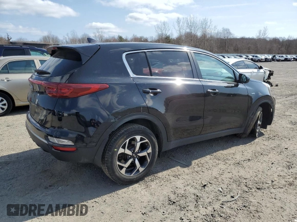 2020 Kia Sportage LX with VIN KNDPMCAC5L7810605, listed as a Copart auction lot 48679385 with 32,195 mi miles and Salvage Title. Bid and sale history available at DreamBid. Image 3.