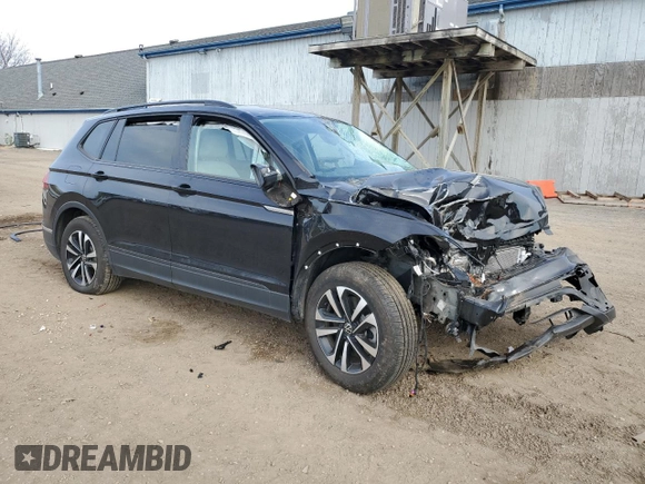 2024 Volkswagen Tiguan S with VIN 3VVFB7AX7RM164477, listed as a Copart auction lot 53334065 with 4,651 mi miles and Non repairable. Bid and sale history available at DreamBid. Image 4.