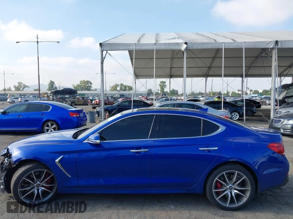 2019 Genesis G70 Advanced with VIN KMTG74LE4KU032620, listed as a IAAI auction lot 42211639 with 59,132 mi miles and . Bid and sale history available at DreamBid. Image 14.