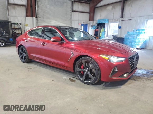 2020 Genesis G70 3.3T z VIN KMTG34LE0LU051663, wystawiony jako Copart lot #54016285 z przebiegiem 62 262 mil mil oraz Szkoda całkowita • Salvage title. Historia ofert i sprzedaży dostępna na DreamBid. Obrazek 4.