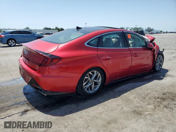 2020 Hyundai Sonata SEL z VIN 5NPEF4JA5LH024661, wystawiony jako Copart lot #56717715 z przebiegiem Nie podano mil oraz Nie do naprawy. Historia ofert i sprzedaży dostępna na DreamBid. Obrazek 3.