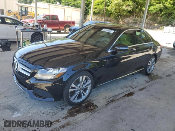 2018 Mercedes-Benz C 300 z VIN WDDWF4JB4JR313877, wystawiony jako Copart lot #57659585 z przebiegiem 81 631 mil mil oraz Szkoda całkowita • Salvage title. Historia ofert i sprzedaży dostępna na DreamBid. Obrazek 1.