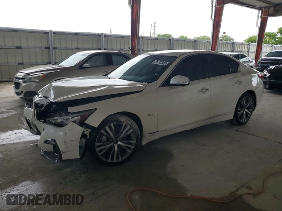 2019 Infiniti Q50 Luxe с VIN JN1EV7ARXKM594155, выставлен на аукционе Copart как лот 58713345 с пробегом 48 883 миль миль и Списание • Salvage title. История ставок и продаж доступна на DreamBid. Изображение 1.