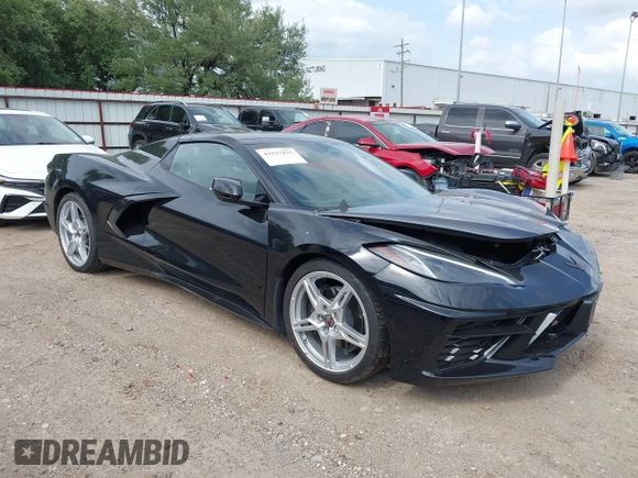 2025 Chevrolet Corvette 3LT with VIN 1G1YC3D47S5106663, listed as a IAAI auction lot 42137423 with 2,792 mi miles. Bid and sale history available at carsss.com. Image 1.
