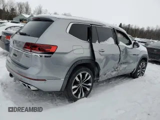2021 Volkswagen Atlas SEL Premium R-Line with VIN 1V2FR2CA4MC543032, listed as a Copart auction lot 43999525 with 98,045 mi miles and Clean title. Bid and sale history available at DreamBid. Image 3.