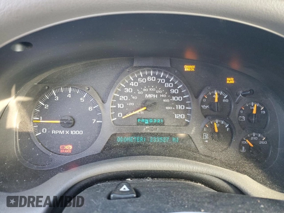 2003 Chevrolet TrailBlazer EXT LT with VIN 1GNET16P036187742, listed as a Copart auction lot 82815054 with 233,527 mi miles and Clean Title. Bid and sale history available at DreamBid. Image 9.