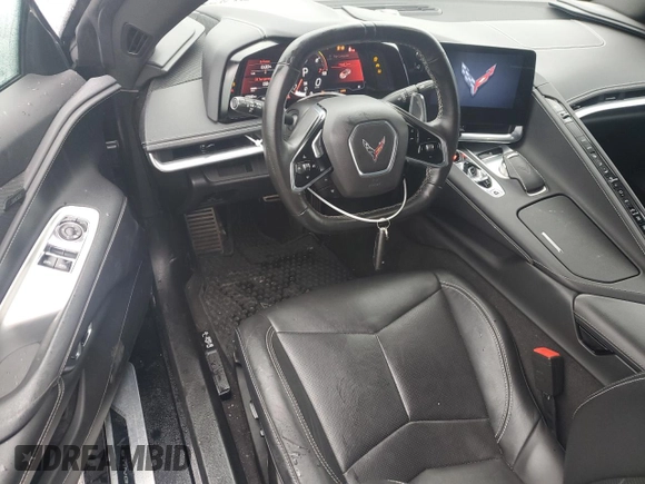 2021 Chevrolet Corvette 1LT with VIN 1G1YA2D42M5107951, listed as a Copart auction lot 86632094 with 27,590 mi miles and Salvage Title. Bid and sale history available at carsss.com. Image 8.