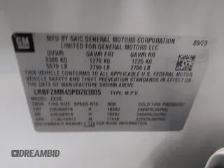 2023 Buick Envision Preferred with VIN LRBFZMR45PD203805, listed as a IAAI auction lot 42095790 with 11,117 mi miles and . Bid and sale history available at carsss.com. Image 9.
