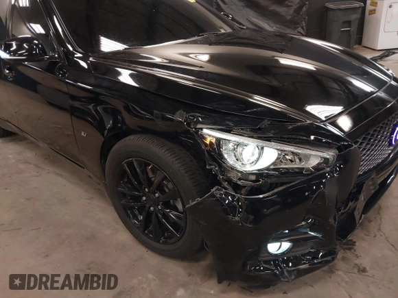 2014 Infiniti Q50 Sport with VIN JN1BV7AR0EM704993, listed as a IAAI auction lot 42492764 with 64,811 mi miles and . Bid and sale history available at DreamBid. Image 6.
