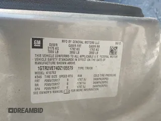 2013 GMC Sierra 1500 SLE z VIN 1GTR2VE74DZ105579, wystawiony jako IAAI lot #42101936 z przebiegiem 139 264 mil mil oraz . Historia ofert i sprzedaży dostępna na DreamBid. Obrazek 9.