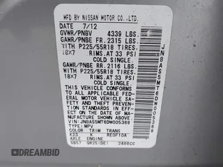 2013 Nissan Rogue S with VIN JN8AS5MT6DW005369, listed as a IAAI auction lot 42032295 with 133,217 mi miles and . Bid and sale history available at DreamBid. Image 9.