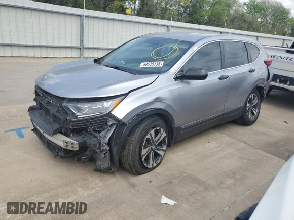 2019 Honda CR-V LX with VIN 2HKRW5H39KH420010, listed as a Copart auction lot 50635135 with 80,478 mi miles and Salvage Title. Bid and sale history available at DreamBid. Image 1.