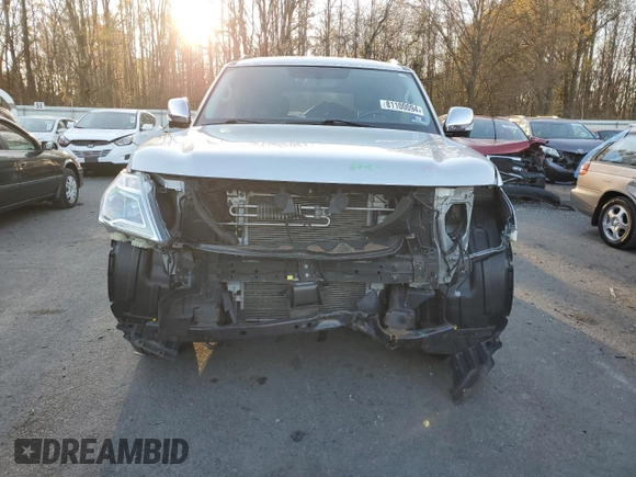 2019 Nissan Armada SV with VIN JN8AY2NC1K9585637, listed as a Copart auction lot 81100094 with 76,843 mi miles and Salvage Title. Bid and sale history available at carsss.com. Image 5.