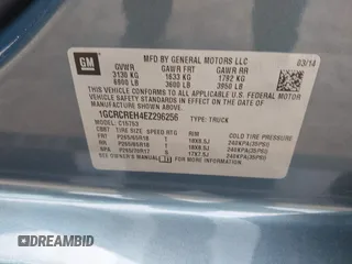 2014 Chevrolet Silverado 1500 LT with VIN 1GCRCREH4EZ296256, listed as a IAAI auction lot 41149836 with 116,955 mi miles and . Bid and sale history available at DreamBid. Image 9.