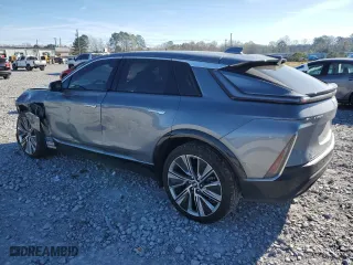 2023 Cadillac LYRIQ RWD Luxury with VIN 1GYKPMRK0PZ001018, listed as a Copart auction lot 49693935 with 47,881 mi miles and Salvage Title. Bid and sale history available at carsss.com. Image 2.