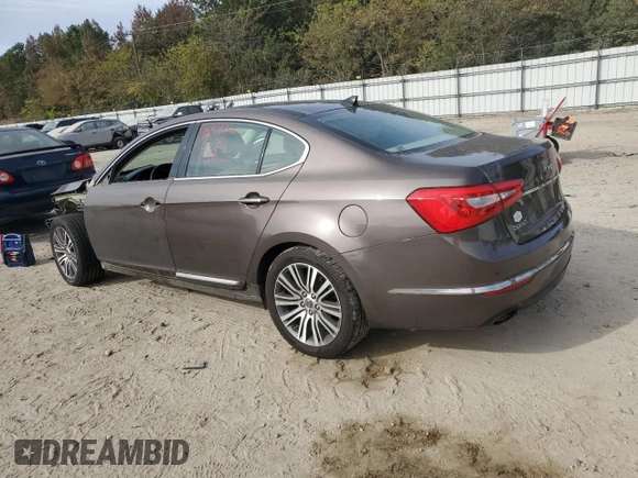 2014 Kia Cadenza Premium with VIN KNALN4D7XE5125317, listed as a Copart auction lot 78210314 with 121,594 mi miles and Salvage Title. Bid and sale history available at carsss.com. Image 2.