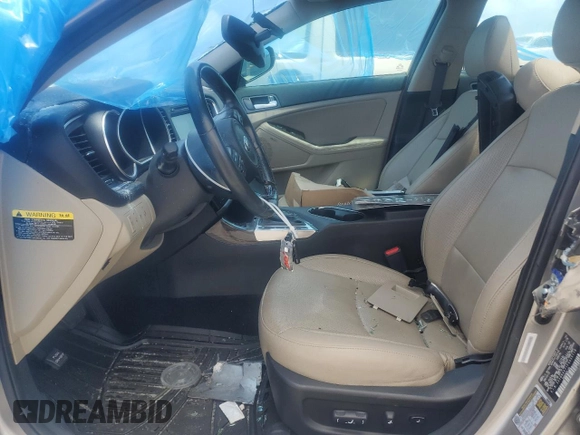 2015 Kia Optima EX with VIN 5XXGN4A71FG446118, listed as a Copart auction lot 61590675 with 120,577 mi miles and Salvage title. Bid and sale history available at DreamBid. Image 7.