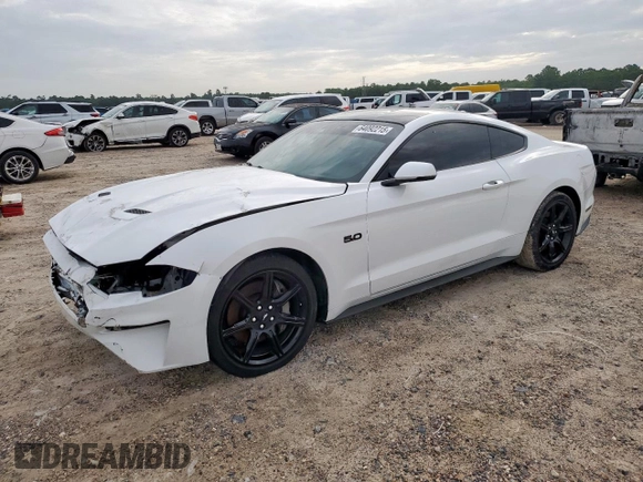 2019 Ford Mustang GT with VIN 1FA6P8CFXK5156823, listed as a Copart auction lot 64092215 with 29,224 mi miles and Salvage title. Bid and sale history available at DreamBid. Image 1.