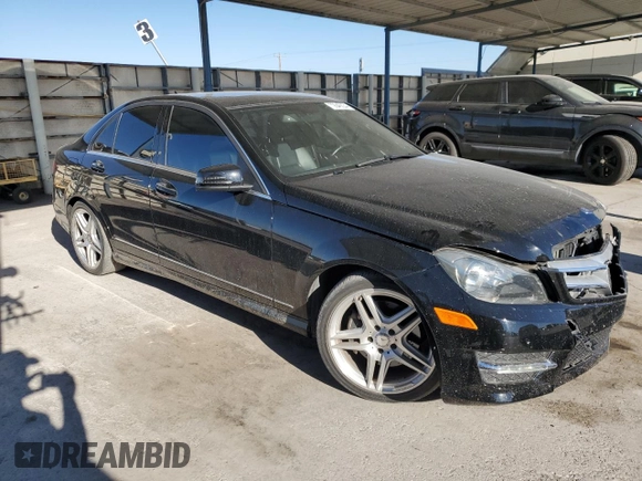 2013 Mercedes-Benz C 350 Sport with VIN WDDGF5HBXDA851812, listed as a Copart auction lot 72646034 with 56,788 mi miles and Salvage Title. Bid and sale history available at DreamBid. Image 4.