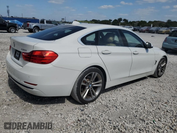 2017 BMW 4 Series 430i with VIN WBA4F7C52HG786643, listed as a Copart auction lot 55383595 with 120,279 mi miles and Clean Title. Bid and sale history available at carsss.com. Image 3.