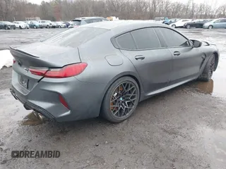 2021 BMW M8 Competition with VIN WBSGV0C07MCF55040, listed as a IAAI auction lot 41280992 with 1 mi miles. Bid and sale history available at carsss.com. Image 4.
