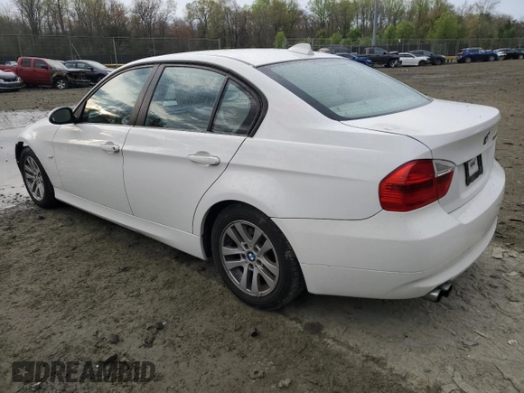 2007 BMW 3 Series 328i with VIN WBAVA33517KX77150, listed as a Copart auction lot 51464385 with 114,650 mi miles and Salvage Title. Bid and sale history available at carsss.com. Image 2.