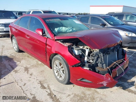 2015 Hyundai Sonata 2.4L SE with VIN 5NPE24AF9FH077794, listed as a IAAI auction lot 41973535 with 1 mi miles. Bid and sale history available at carsss.com. Image 6.