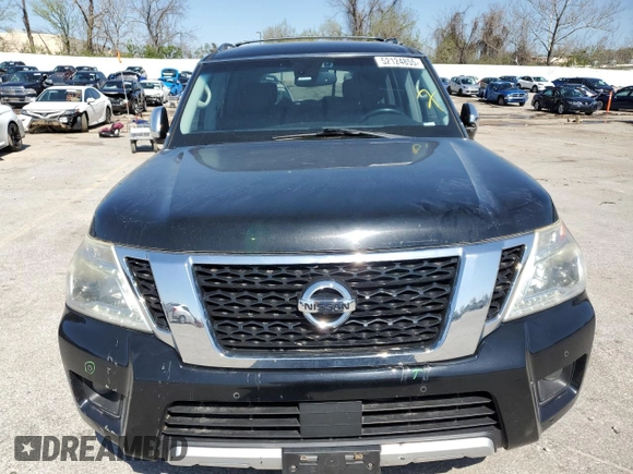 2017 Nissan Armada Platinum with VIN JN8AY2NE3H9706565, listed as a Copart auction lot 52124855 with 126,592 mi miles and Clean Title. Bid and sale history available at carsss.com. Image 5.