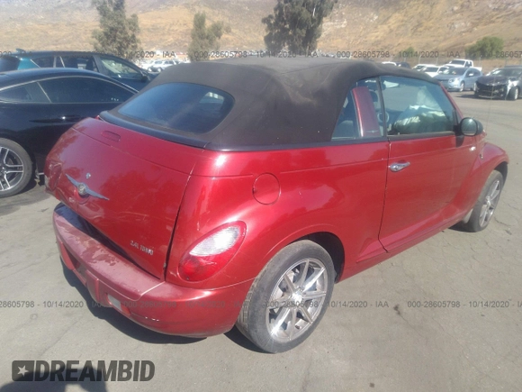 2006 Chrysler PT Cruiser Touring with VIN 3C3JY55E66T203179, listed as a IAAI auction lot 28605798 with 136,004 mi miles. Bid and sale history available at carsss.com. Image 4.