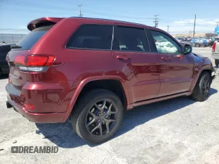 2021 Jeep Grand Cherokee Limited X with VIN 1C4RJEBG0MC714727, listed as a Copart auction lot 52962165 with 32,411 mi miles and Salvage title. Bid and sale history available at DreamBid. Image 3.