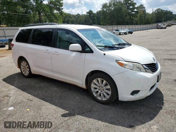 2012 Toyota Sienna LE with VIN 5TDJK3DC0CS043968, listed as a Copart auction lot 72185614 with 166,194 mi miles and Salvage Title. Bid and sale history available at carsss.com. Image 4.