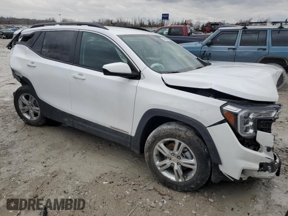 2022 GMC Terrain SLE with VIN 3GKALMEV8NL211534, listed as a Copart auction lot 43429065 with 51,386 mi miles and Salvage Title. Bid and sale history available at carsss.com. Image 4.