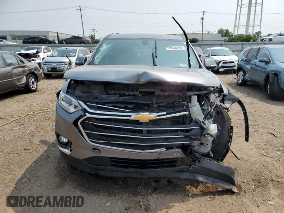2019 Chevrolet Traverse LT Cloth z VIN 1GNERGKW6KJ214436, wystawiony jako Copart lot #60448095 z przebiegiem 79 230 mil mil oraz Szkoda całkowita • Salvage title. Historia ofert i sprzedaży dostępna na DreamBid. Obrazek 5.