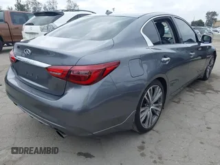 2018 Infiniti Q50 Luxe with VIN JN1EV7AP7JM354543, listed as a IAAI auction lot 42189356 with 89,503 mi miles and . Bid and sale history available at DreamBid. Image 4.