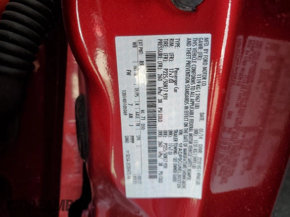 2014 Ford C-Max Energi SEL with VIN 1FADP5CU6EL503729, listed as a Copart auction lot 59785624 with 103,741 mi miles and Salvage Title. Bid and sale history available at carsss.com. Image 12.