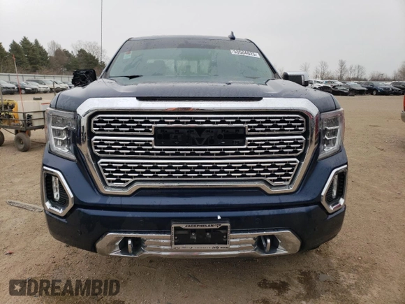 2019 GMC Sierra 1500 Denali with VIN 3GTU9FED4KG293454, listed as a Copart auction lot 53504625 with 38,862 mi miles and Salvage title. Bid and sale history available at DreamBid. Image 5.