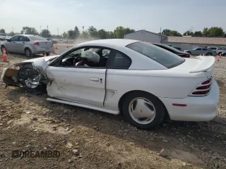 1995 Ford Mustang with VIN 1FALP4046SF222597, listed as a Copart auction lot 68435454 with 44,186 mi miles and Salvage Title. Bid and sale history available at carsss.com. Image 2.