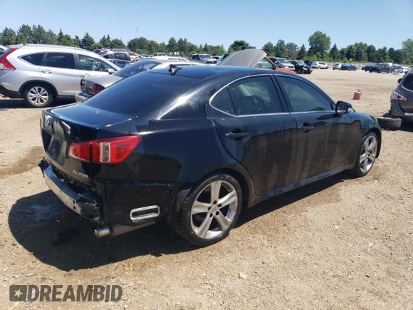 2012 Lexus IS 250 with VIN JTHBF5C21C5176028, listed as a Copart auction lot 58313524 with 174,201 mi miles and Salvage Title. Bid and sale history available at DreamBid. Image 3.