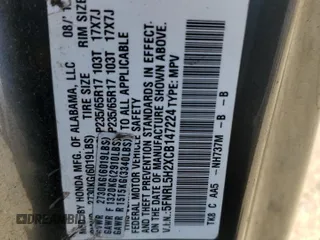 2012 Honda Odyssey LX z VIN 5FNRL5H2XCB147224, wystawiony jako Copart lot #59165425 z przebiegiem 214 730 mil mil oraz Szkoda całkowita • Salvage title. Historia ofert i sprzedaży dostępna na DreamBid. Obrazek 13.