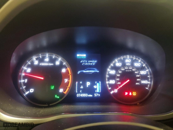 2020 Mitsubishi Eclipse Cross SE with VIN JA4AT5AA3LZ029373, listed as a Copart auction lot 86059134 with 74,993 mi miles and Salvage Title. Bid and sale history available at carsss.com. Image 9.