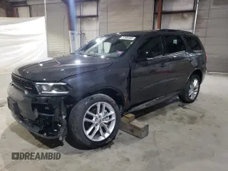 2024 Dodge Durango GT Plus z VIN 1C4RDJDG9RC191891, wystawiony jako Copart lot #49212615 z przebiegiem 5 634 mil mil oraz Czysty tytuł • Clean title. Historia ofert i sprzedaży dostępna na DreamBid. Obrazek 1.