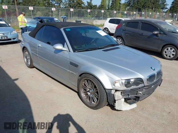 2002 BMW 3 Series M3 with VIN WBSBR934X2EX22768, listed as a IAAI auction lot 42124717 with 141,410 mi miles. Bid and sale history available at carsss.com. Image 1.