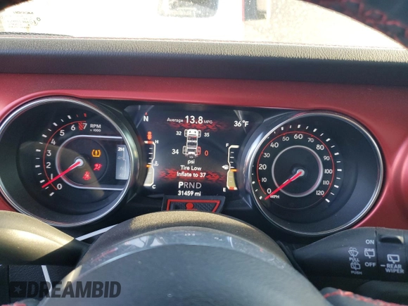 2022 Jeep Wrangler Unlimited Rubicon with VIN 1C4HJXFG6NW184670, listed as a Copart auction lot 84152964 with 31,459 mi miles and Salvage title. Bid and sale history available at DreamBid. Image 9.