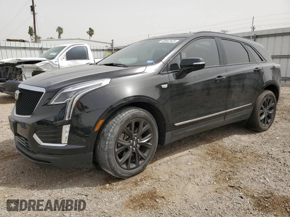 2020 Cadillac XT5 Sport AWD with VIN 1GYKNGRS7LZ189862, listed as a Copart auction lot 48987525 with 67,623 mi miles and Salvage title. Bid and sale history available at DreamBid. Image 1.