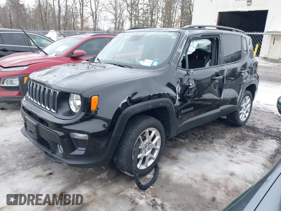 2021 Jeep Renegade 80th Anniversary z VIN ZACNJDBB4MPM79934, wystawiony jako IAAI lot #41654783 z przebiegiem 65 939 mil mil oraz . Historia ofert i sprzedaży dostępna na DreamBid. Obrazek 2.