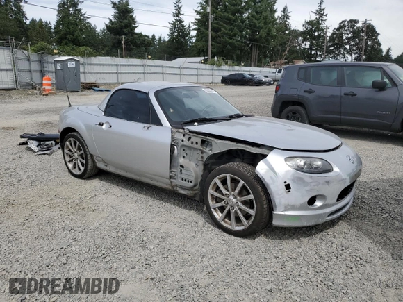 2008 Mazda MX-5 Miata Touring with VIN JM1NC26F780146072, listed as a Copart auction lot 65602695 with 124,607 mi miles and Salvage title. Bid and sale history available at DreamBid. Image 4.