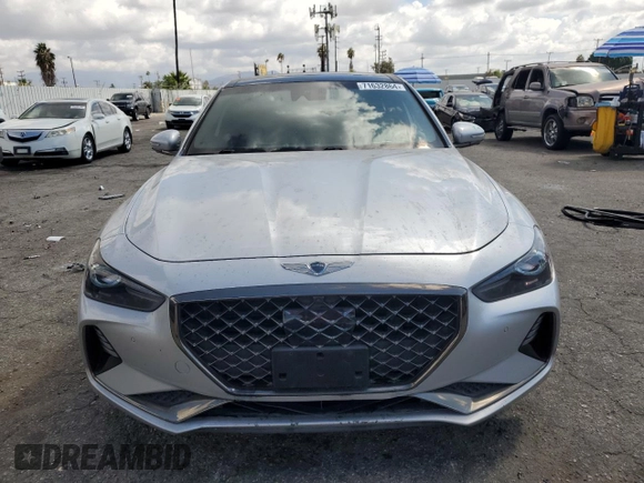 2019 Genesis G70 2.0T Advanced with VIN KMTG44LA9KU027242, listed as a Copart auction lot 71632864 with 72,288 mi miles and Salvage Title. Bid and sale history available at carsss.com. Image 5.