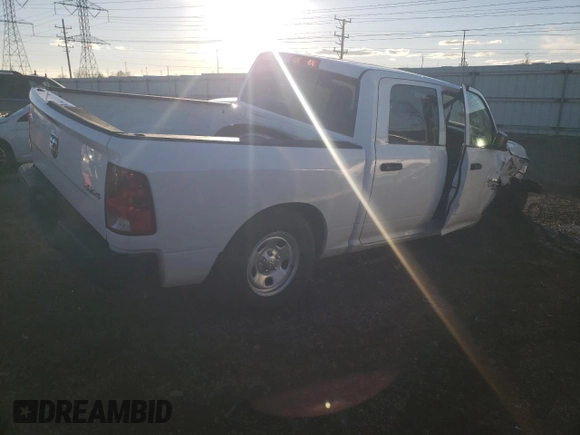 2023 Ram 1500 Tradesman with VIN 3C6RR7KG7PG555086, listed as a Copart auction lot 79924014 with 35,476 mi miles and Salvage title. Bid and sale history available at DreamBid. Image 3.