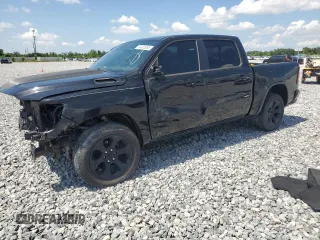 2025 Ram 1500 Big Horn with VIN 1C6SRFFP4SN560753, listed as a Copart auction lot 64402085 with 3,672 mi miles and Salvage title. Bid and sale history available at DreamBid. Image 1.